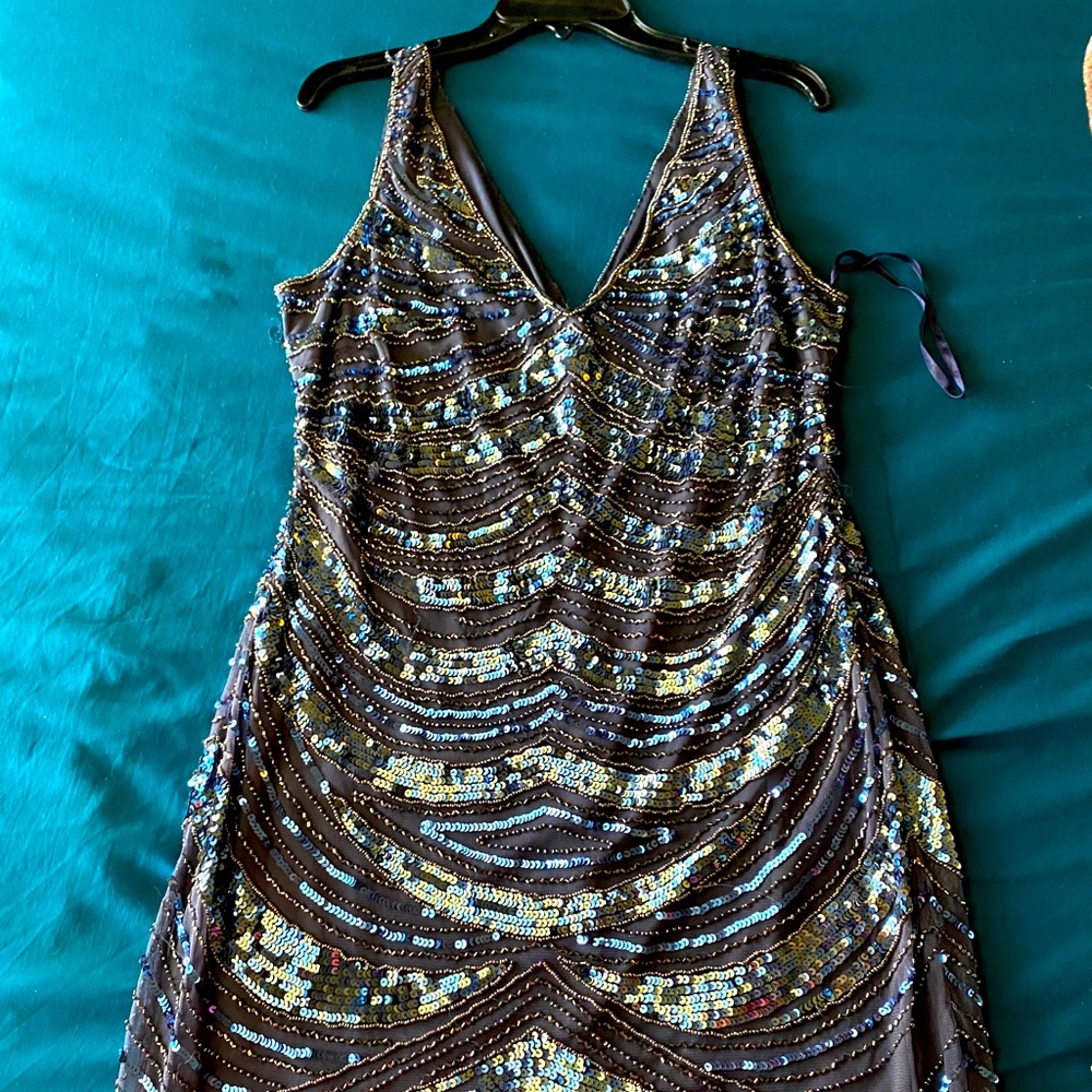 Blue Sequin Dress by Patra